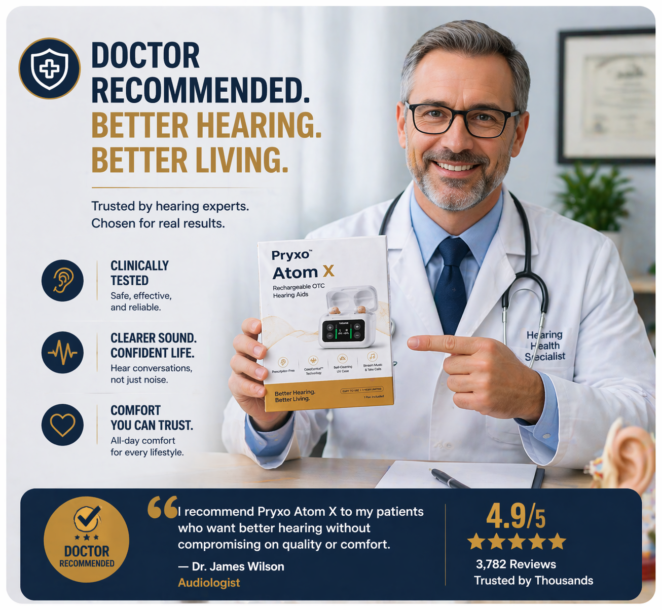 Pryxo Smart Bluetooth Hearing Aids
