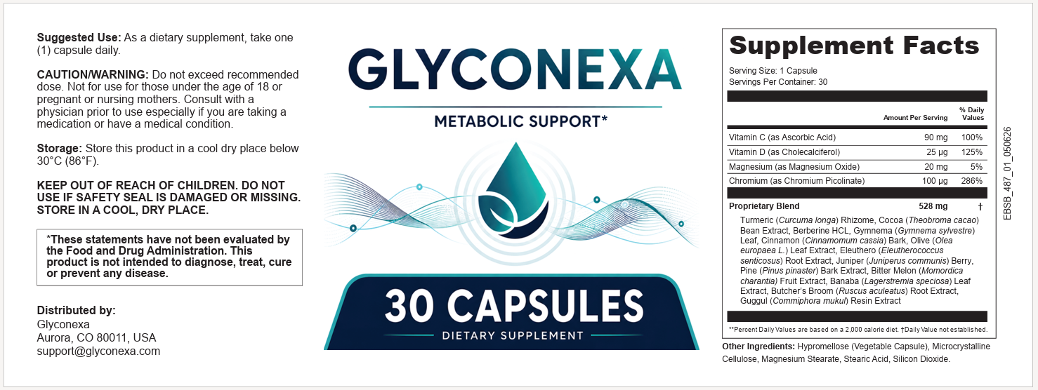 GlycoNexa supplement label